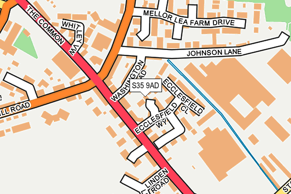 S35 9AD map - OS OpenMap – Local (Ordnance Survey)