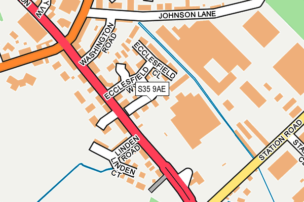 S35 9AE map - OS OpenMap – Local (Ordnance Survey)