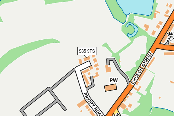 S35 9TS map - OS OpenMap – Local (Ordnance Survey)