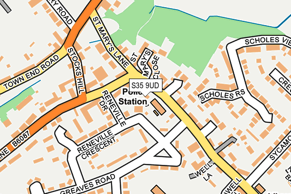 S35 9UD map - OS OpenMap – Local (Ordnance Survey)