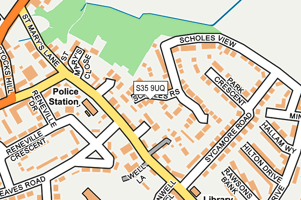 S35 9UQ map - OS OpenMap – Local (Ordnance Survey)