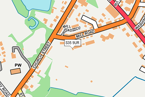 S35 9UR map - OS OpenMap – Local (Ordnance Survey)