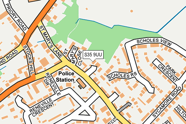 S35 9UU map - OS OpenMap – Local (Ordnance Survey)