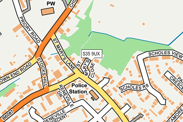 S35 9UX map - OS OpenMap – Local (Ordnance Survey)