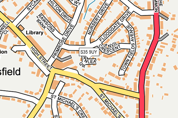 S35 9UY map - OS OpenMap – Local (Ordnance Survey)