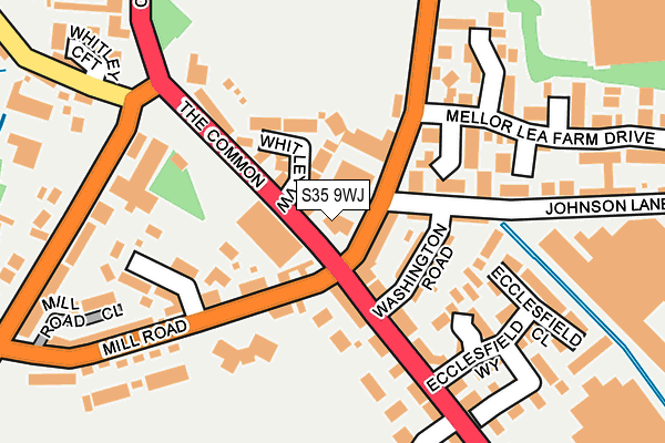 S35 9WJ map - OS OpenMap – Local (Ordnance Survey)
