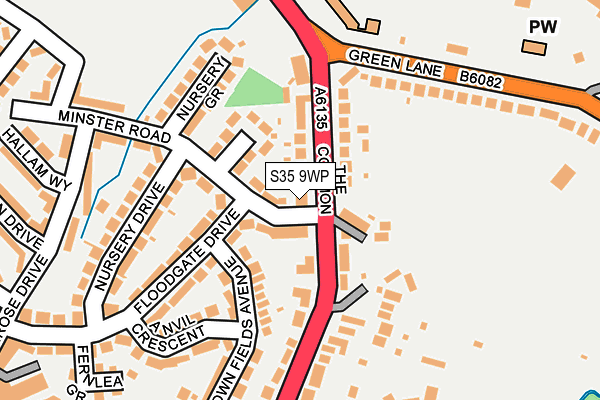 S35 9WP map - OS OpenMap – Local (Ordnance Survey)