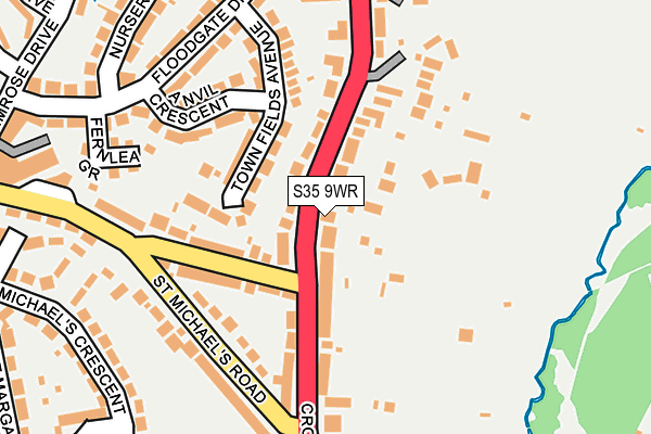 S35 9WR map - OS OpenMap – Local (Ordnance Survey)