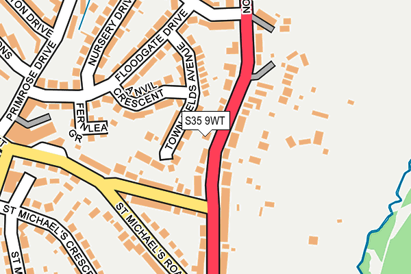 S35 9WT map - OS OpenMap – Local (Ordnance Survey)