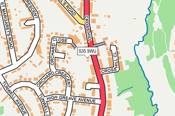 S35 9WU map - OS OpenMap – Local (Ordnance Survey)