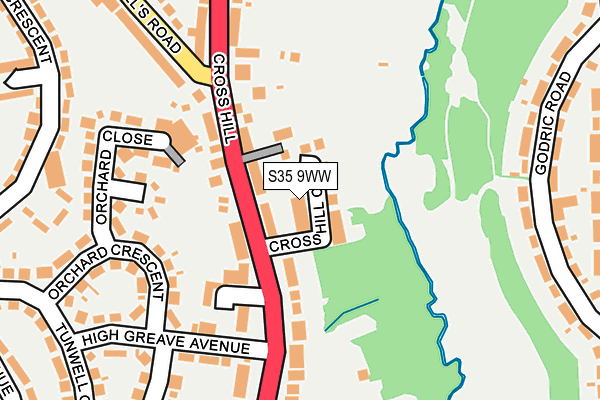 S35 9WW map - OS OpenMap – Local (Ordnance Survey)