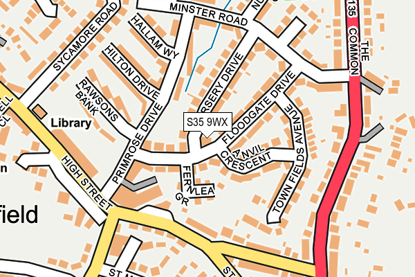 S35 9WX map - OS OpenMap – Local (Ordnance Survey)