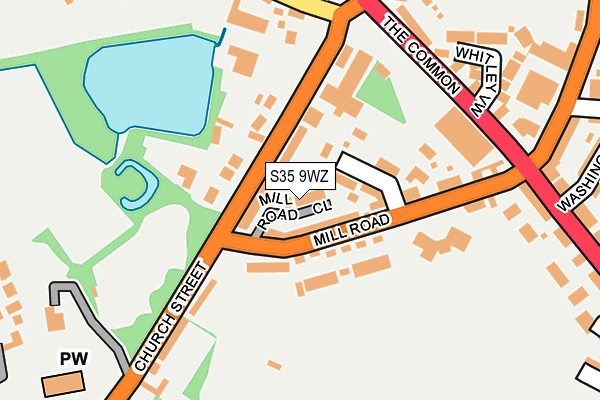 S35 9WZ map - OS OpenMap – Local (Ordnance Survey)