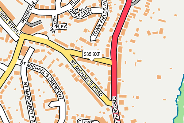 S35 9XF map - OS OpenMap – Local (Ordnance Survey)