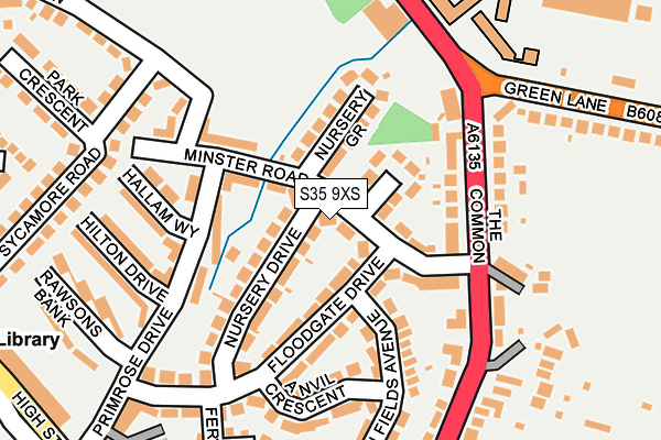 S35 9XS map - OS OpenMap – Local (Ordnance Survey)