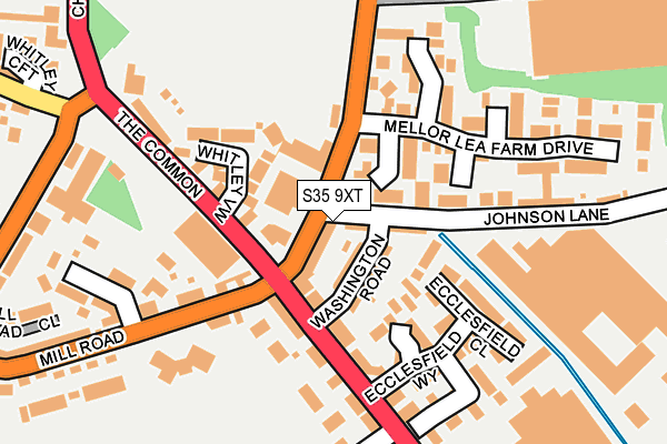 S35 9XT map - OS OpenMap – Local (Ordnance Survey)