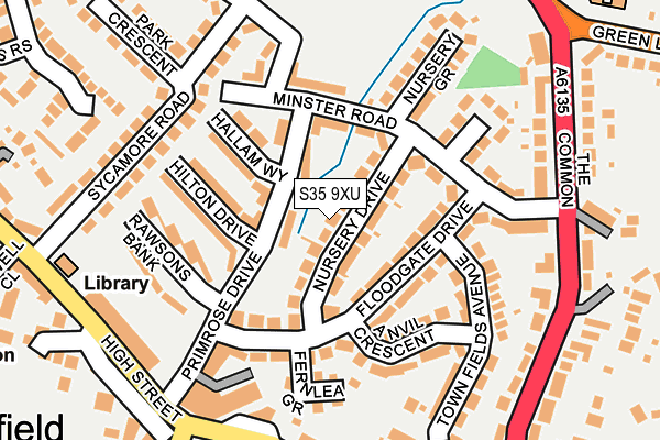 S35 9XU map - OS OpenMap – Local (Ordnance Survey)