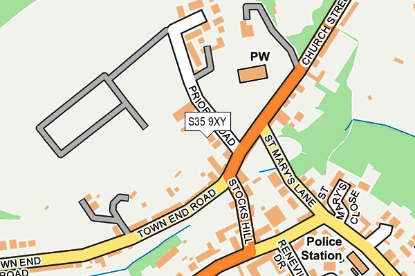 S35 9XY map - OS OpenMap – Local (Ordnance Survey)