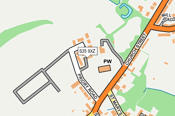 S35 9XZ map - OS OpenMap – Local (Ordnance Survey)