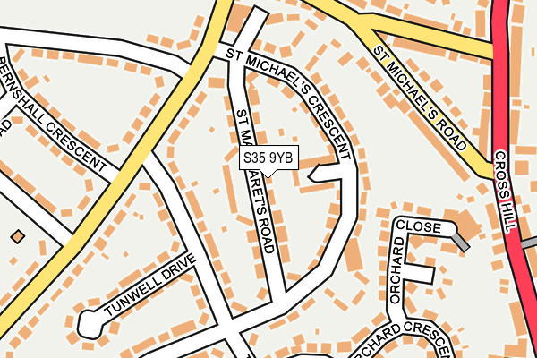S35 9YB map - OS OpenMap – Local (Ordnance Survey)