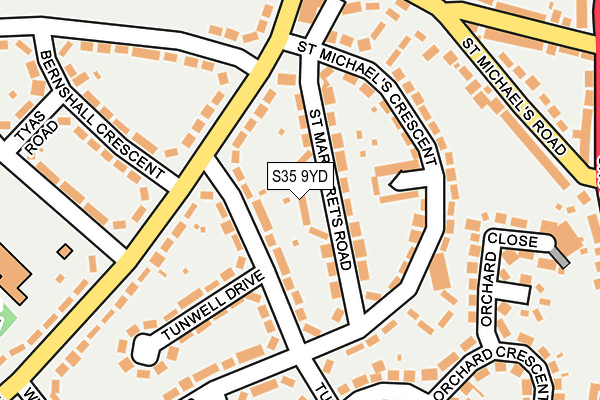 S35 9YD map - OS OpenMap – Local (Ordnance Survey)
