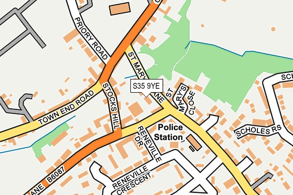 S35 9YE map - OS OpenMap – Local (Ordnance Survey)