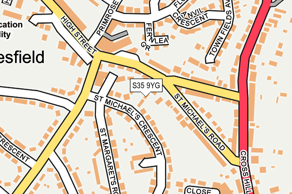 S35 9YG map - OS OpenMap – Local (Ordnance Survey)