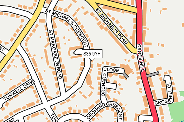 S35 9YH map - OS OpenMap – Local (Ordnance Survey)