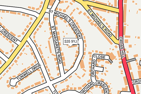 S35 9YJ map - OS OpenMap – Local (Ordnance Survey)
