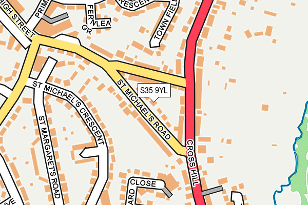 S35 9YL map - OS OpenMap – Local (Ordnance Survey)