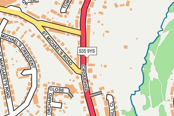 S35 9YS map - OS OpenMap – Local (Ordnance Survey)