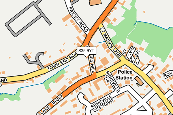 S35 9YT map - OS OpenMap – Local (Ordnance Survey)