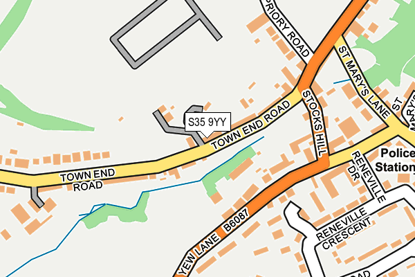 S35 9YY map - OS OpenMap – Local (Ordnance Survey)
