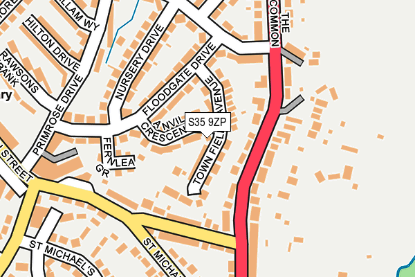 S35 9ZP map - OS OpenMap – Local (Ordnance Survey)