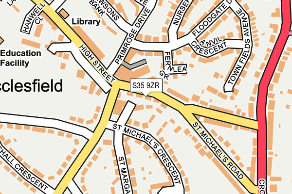 S35 9ZR map - OS OpenMap – Local (Ordnance Survey)
