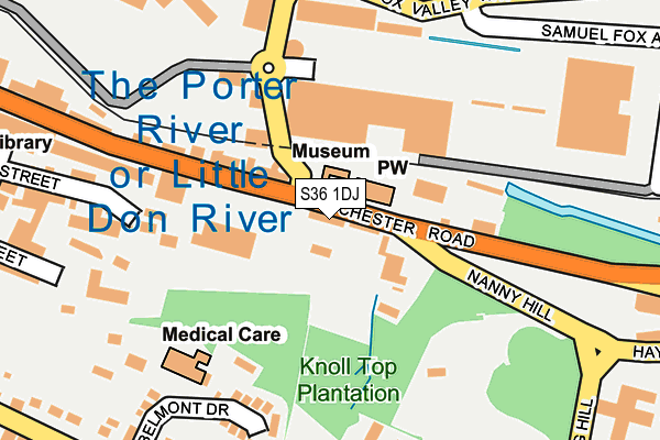 S36 1DJ map - OS OpenMap – Local (Ordnance Survey)