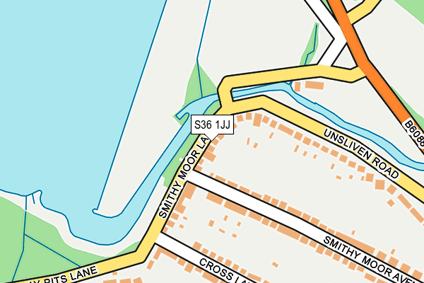 S36 1JJ map - OS OpenMap – Local (Ordnance Survey)