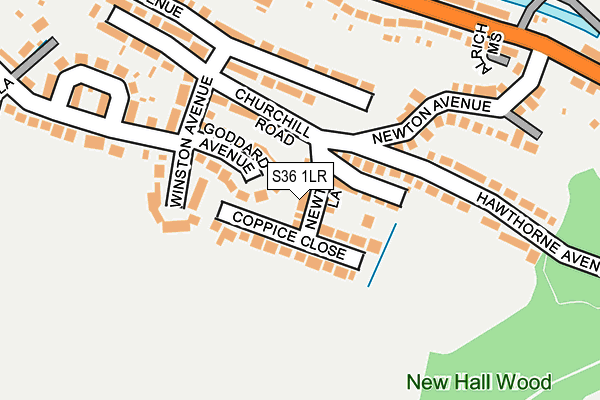 S36 1LR map - OS OpenMap – Local (Ordnance Survey)