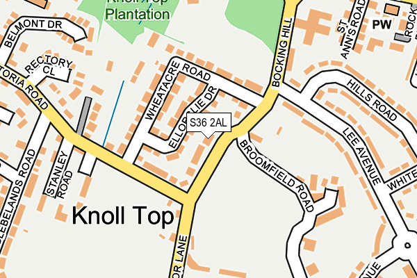 S36 2AL map - OS OpenMap – Local (Ordnance Survey)