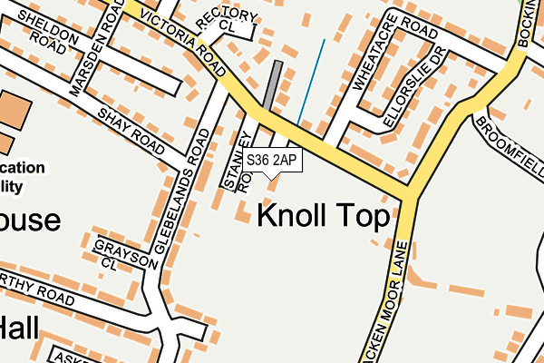 S36 2AP map - OS OpenMap – Local (Ordnance Survey)