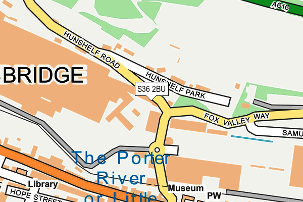 S36 2BU map - OS OpenMap – Local (Ordnance Survey)