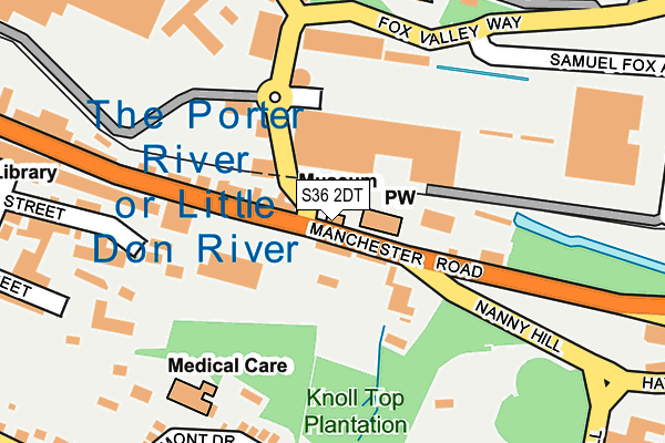 S36 2DT map - OS OpenMap – Local (Ordnance Survey)
