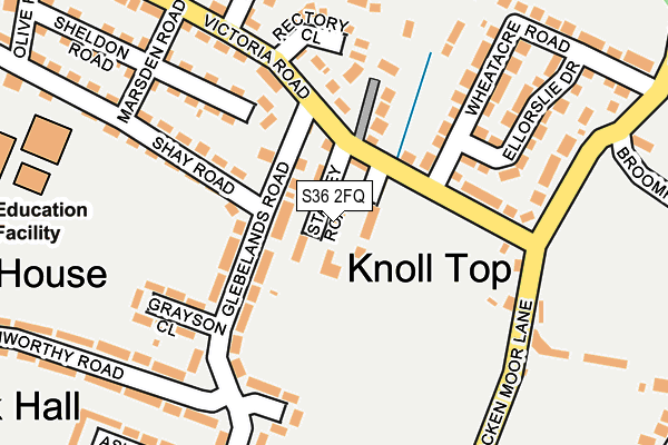 S36 2FQ map - OS OpenMap – Local (Ordnance Survey)