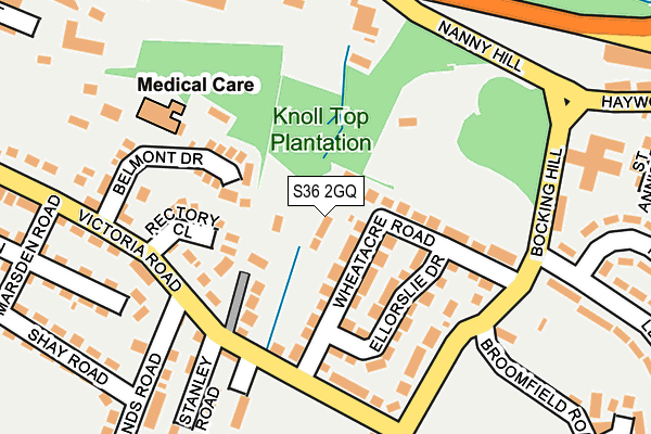 S36 2GQ map - OS OpenMap – Local (Ordnance Survey)