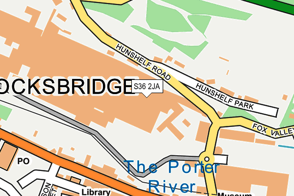 S36 2JA map - OS OpenMap – Local (Ordnance Survey)