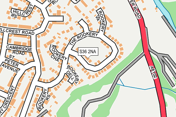 S36 2NA map - OS OpenMap – Local (Ordnance Survey)