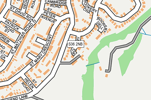 S36 2NB map - OS OpenMap – Local (Ordnance Survey)