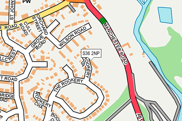 S36 2NP map - OS OpenMap – Local (Ordnance Survey)