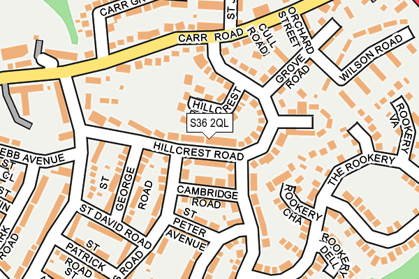 S36 2QL map - OS OpenMap – Local (Ordnance Survey)