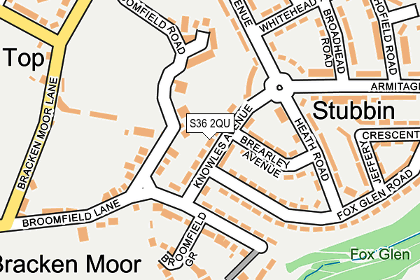 S36 2QU map - OS OpenMap – Local (Ordnance Survey)